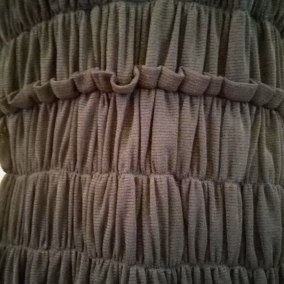 Basil & Maude Flowy Gathered Semi-Sheer Greek Tulle Dress (Stretchy) Size Small - Picture 2 of 9